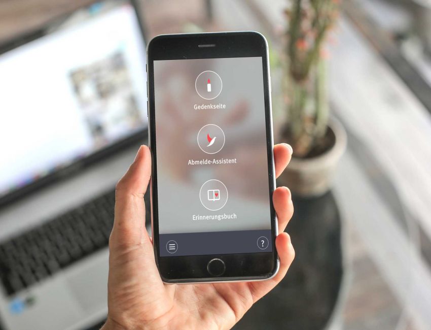 Ansicht Kunden-Center am Smartphone